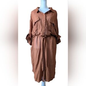 Free People Long Beach Shirt Dress